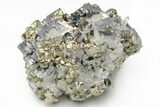 Cubic Galena, Pyrite, and Quartz Crystal Association - Peru #213650-1